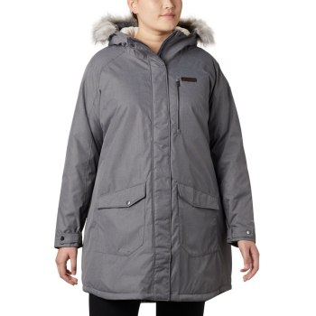 Columbia Jas Dames, Suttle Mountain Long Insulated Plus Size Grijs, 93SAFLNUQ